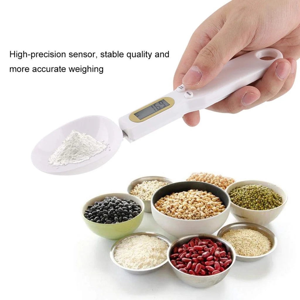 Colher Medidora Digital com Balança LCD - Precisão 0,1-500g