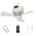 Ventilador Portátil 3 em 1 com Luz e Controle – Ideal para Camping, Tendas e Ambientes Externos
