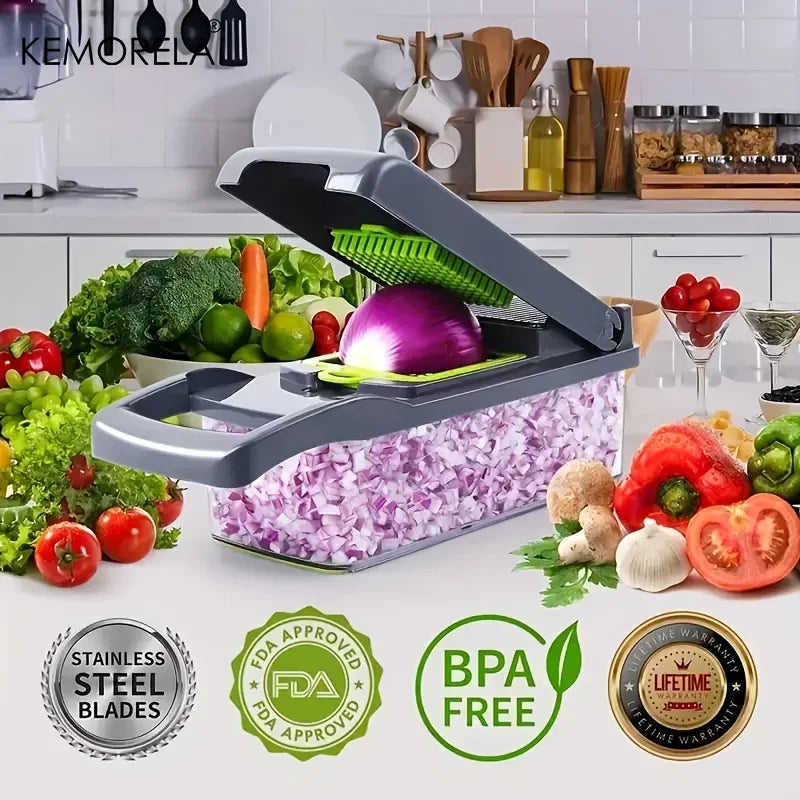 Picador de Legumes Multifunções 14 em 1